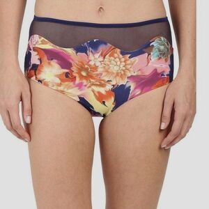 Saha Womens Swimwear Floral Bikini Bottom Small S Mesh Band $58